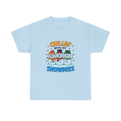 Relajándome con mis amigos de la nieve - Camiseta de concienciación sobre el cáncer
