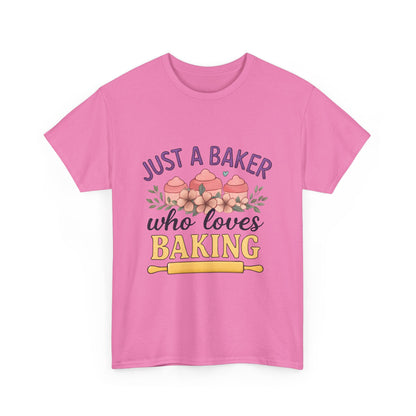 Baking Lover Tee with Cupcake and Rolling Pin Design