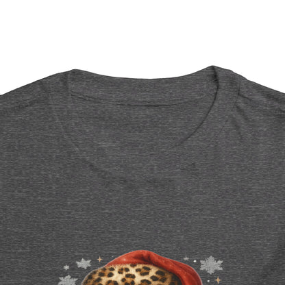 Believe Santa Leopard Print Toddler Christmas Tee
