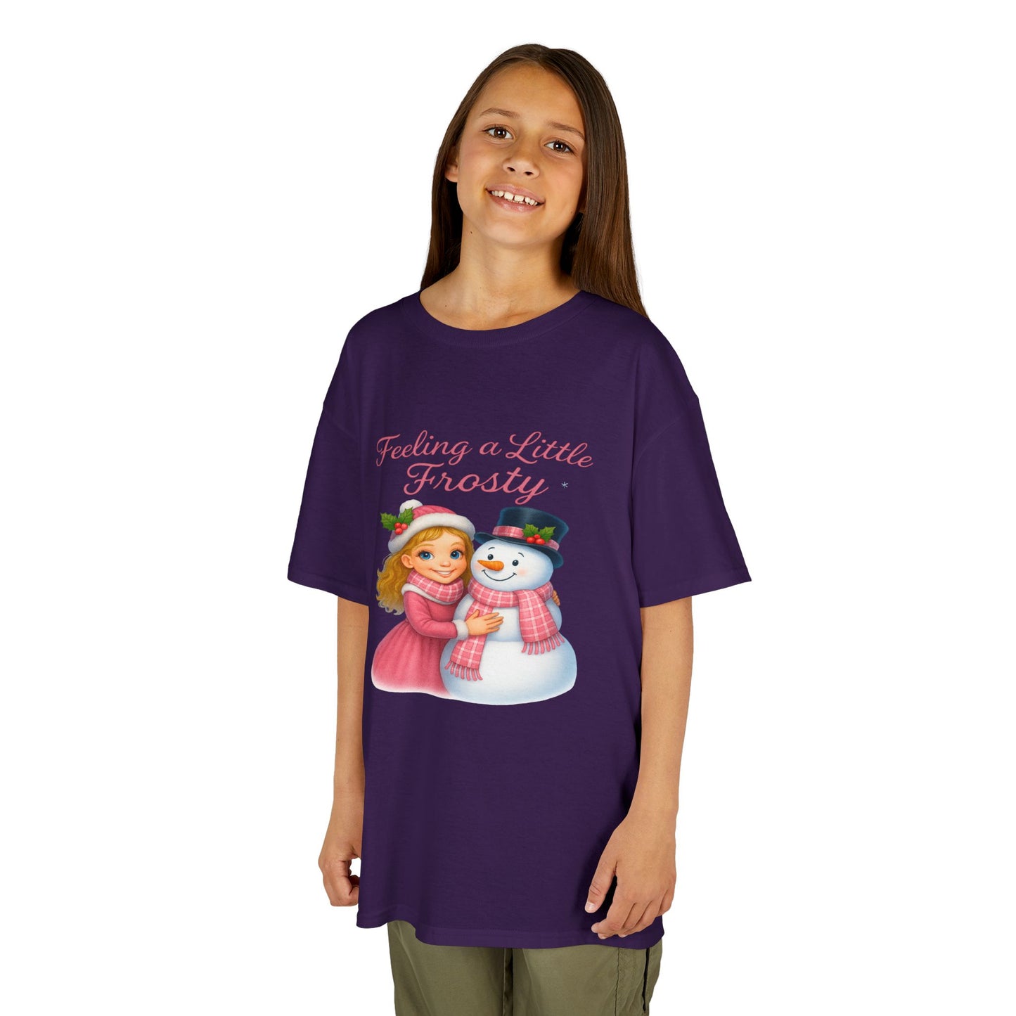 Kids Christmas Tee, Holiday T-shirt for Children, Cute Winter Gift, Frosty Snowman Design, Festive Family Photos