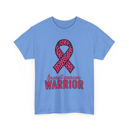 Pink Leopard Ribbon Breast Cancer Awareness Tee