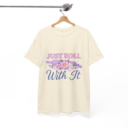 Floral Tee 'Just Roll With It'
