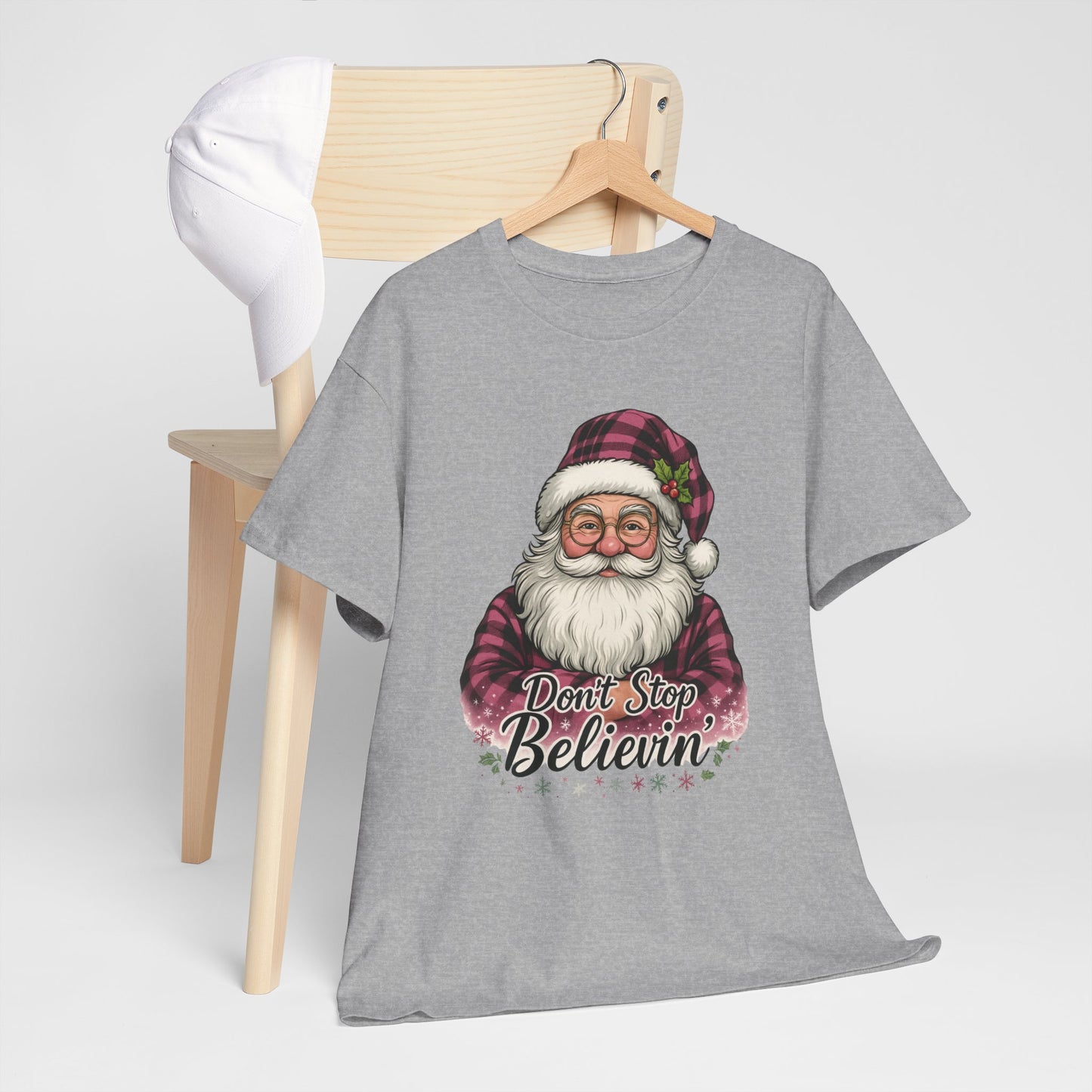 Don't Stop Believin' Santa - Holiday Tee