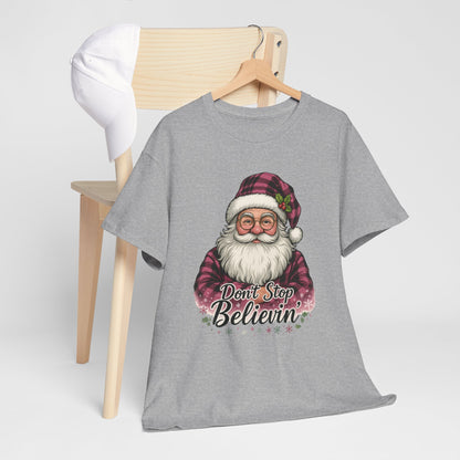 Don't Stop Believin' Santa - Holiday Tee