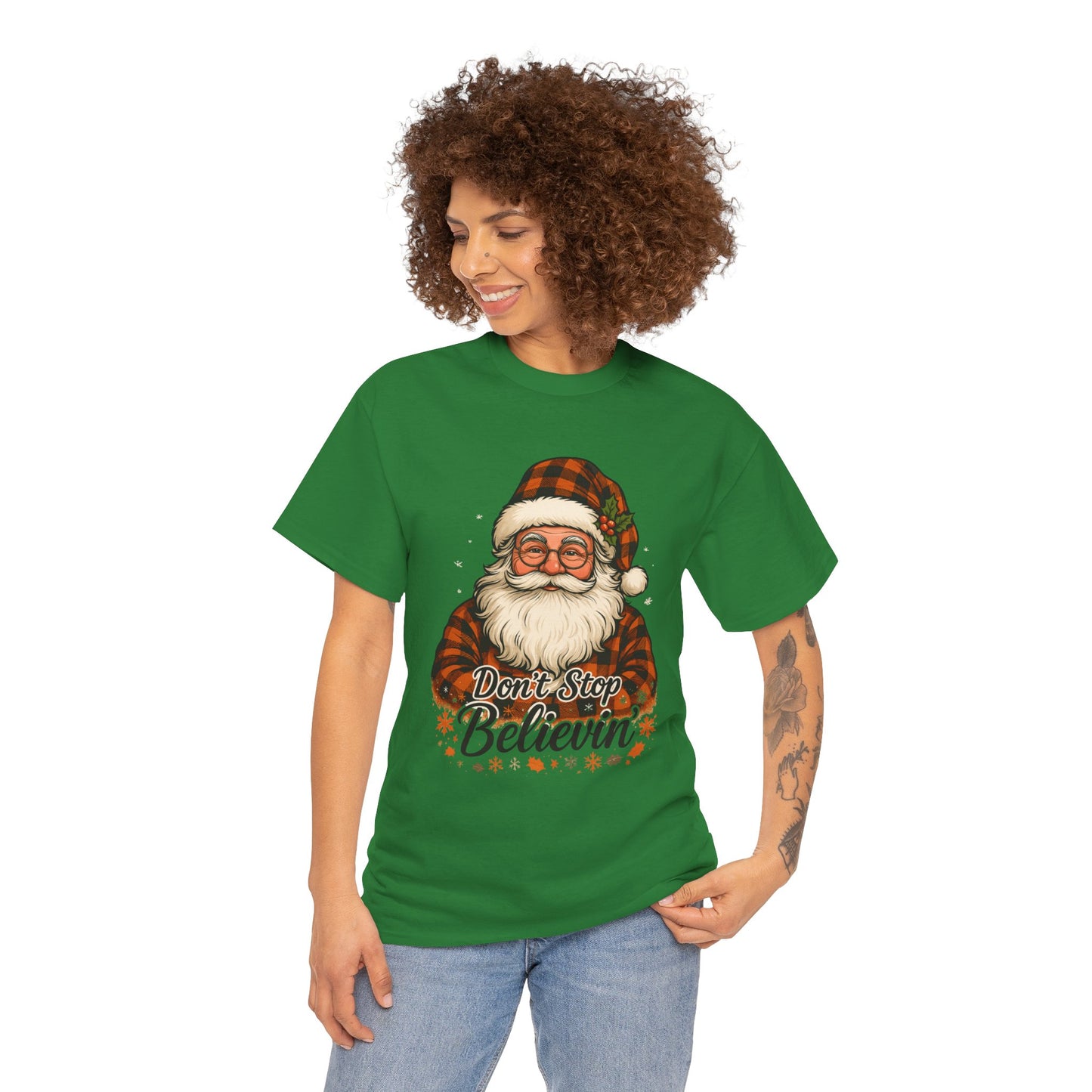 Santa Believes: Don't Stop Believin'  Tee