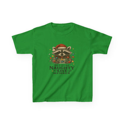 Naughty Raccoon Christmas Tee - Holiday Gift for Kids