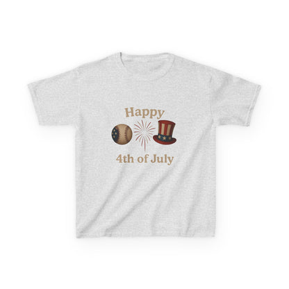 Happy 4th of July Dino Tee - Kids Patriotic Shirt