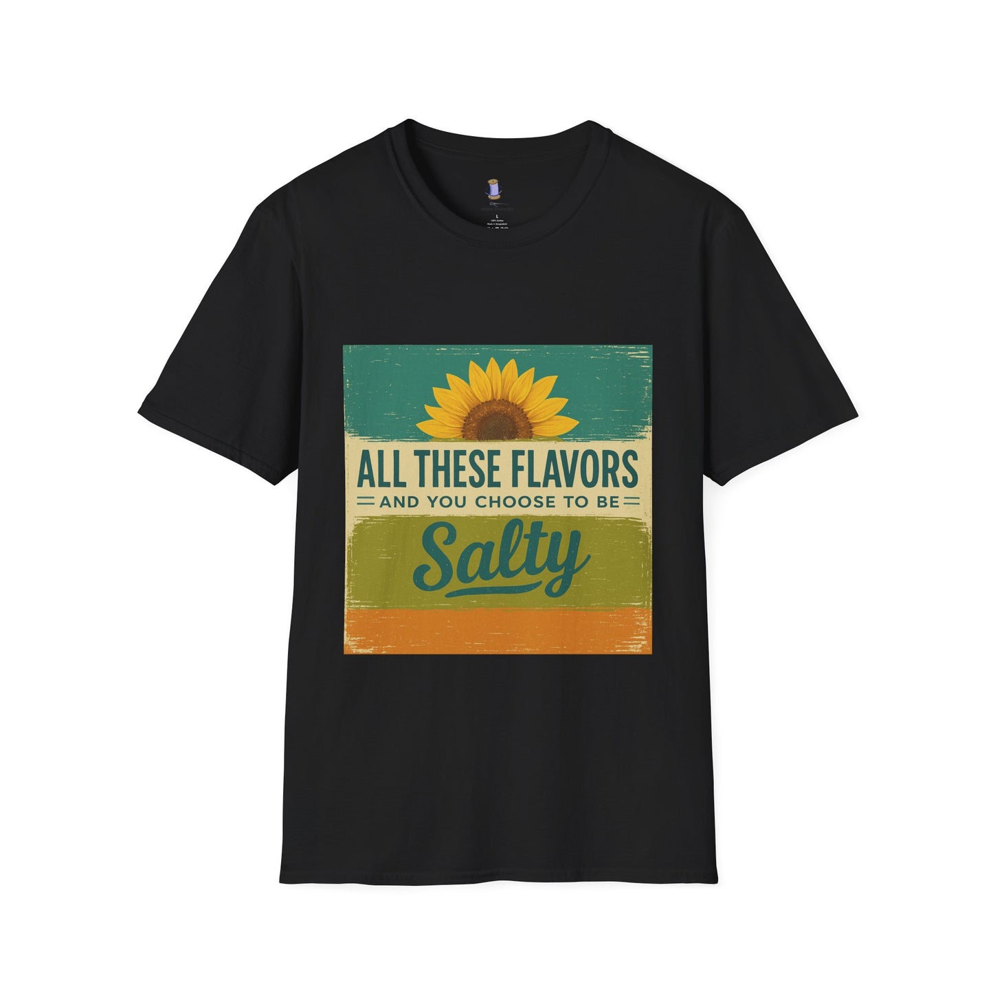 Sunflower Salty T-Shirt: Unisex Softstyle Tee for Sunshine Lovers, Casual Wear, Birthday Gift, Summer Vibes, Relaxed Style