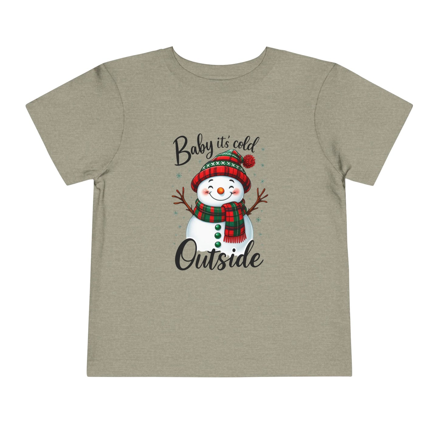 Baby It's Cold Outside Snowman Toddler Christmas Tee