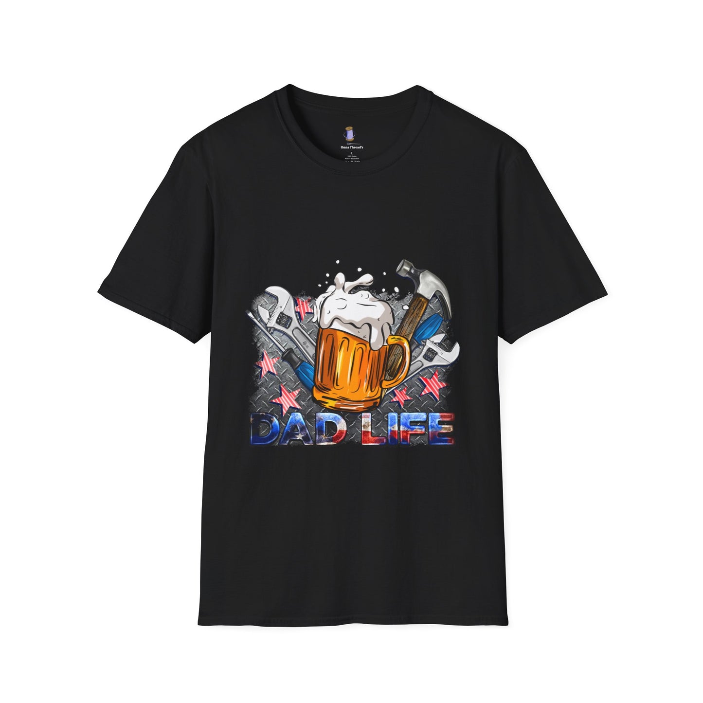 Dad Life Graphic T-Shirt, Unisex Softstyle Tee, Father's Day Gift, Beer Lover Apparel, Casual Weekend Wear, Gifts for Dad