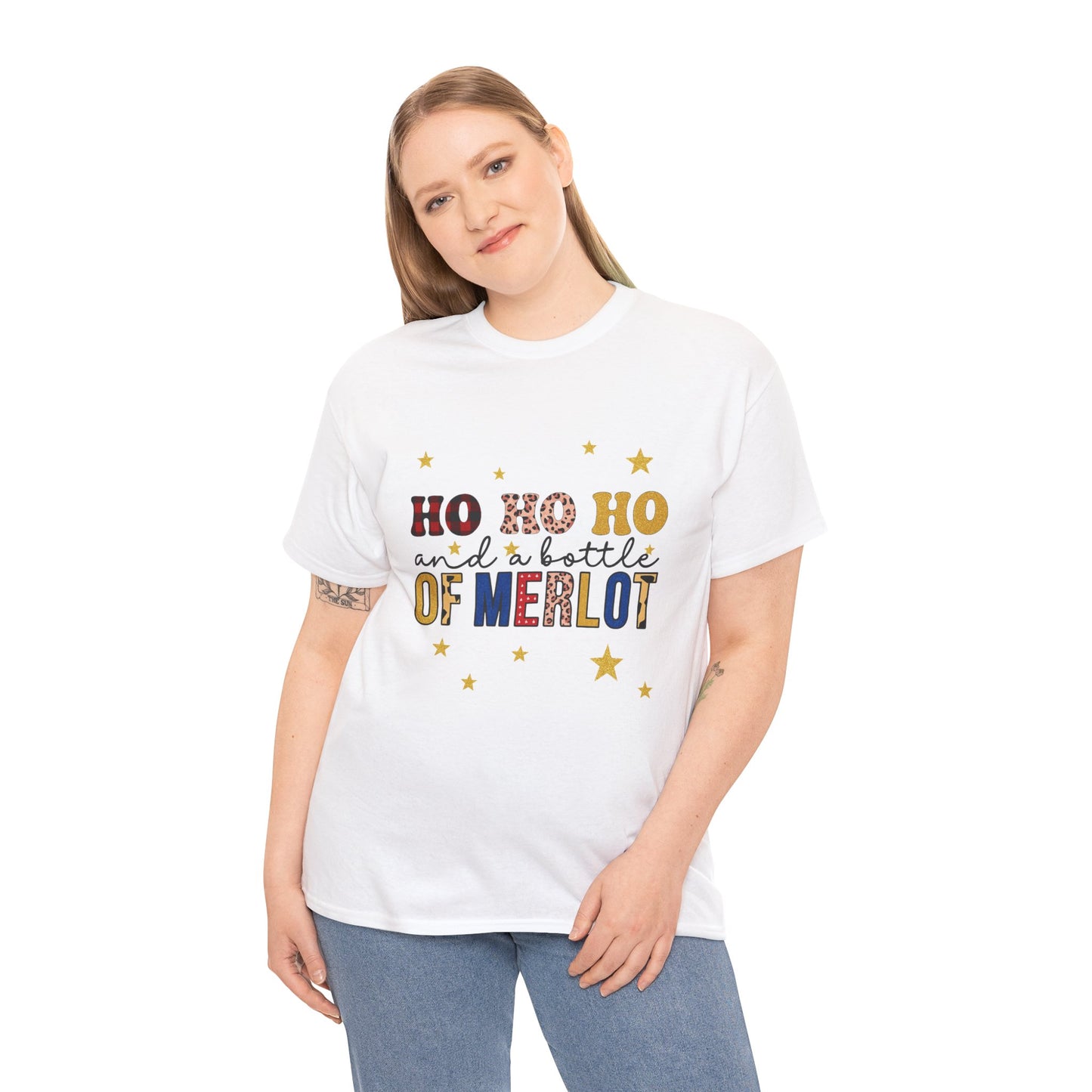 HO HO HO & Merlot Christmas Tee