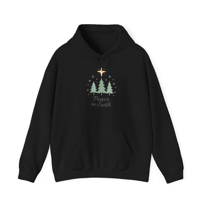 Holiday Hoodie - "Peace on Earth" Christmas Tree Pullover