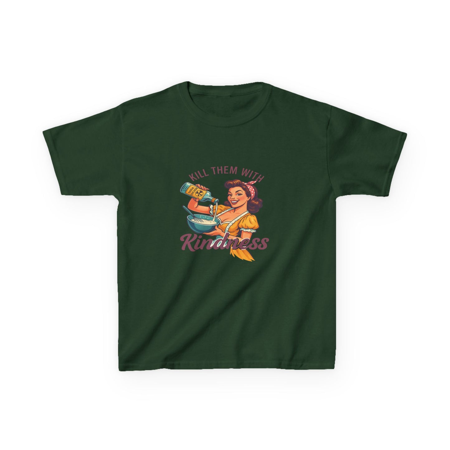Radioactive Kindness: Funny Xmas Dinosaur Tee for Kids