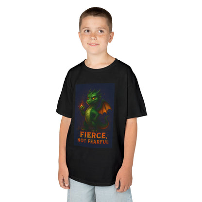 Fierce Kids Tee - Fun Cotton T-Shirt, Dragon Graphic, Gift for Boys & Girls, Halloween Costume, Birthday, Playtime Outfit, Adventure Wear