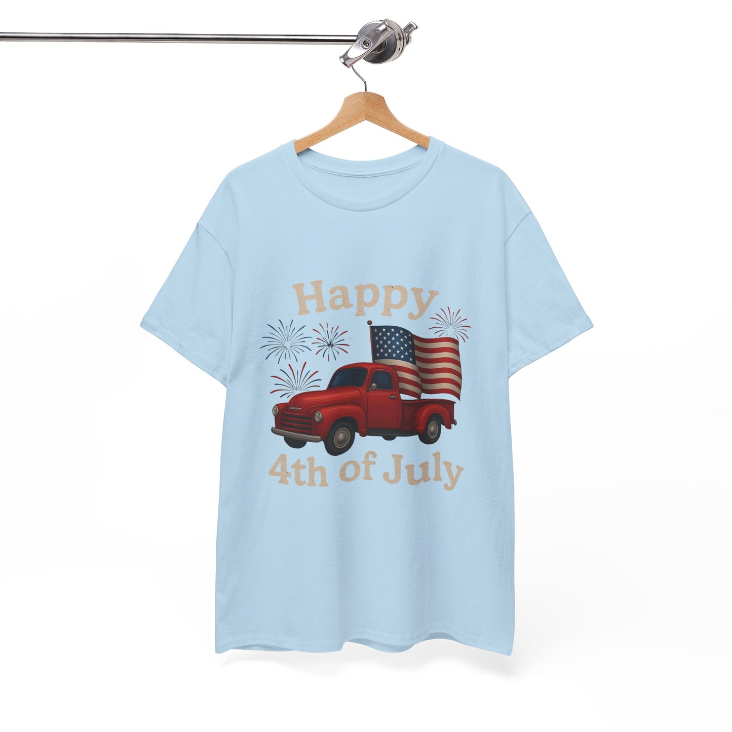 🚙 Happy 4th of July Truck Tee – Patriotic Vintage Pickup Shirt