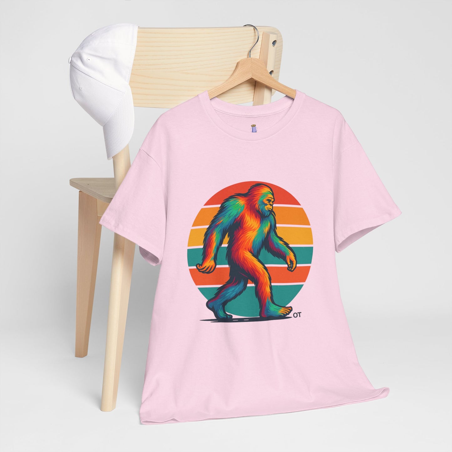 Colorful Bigfoot Unisex T-Shirt, Fun Graphic Tee for Nature Lovers, Perfect for Holidays, Festivals, Camping, Gifts