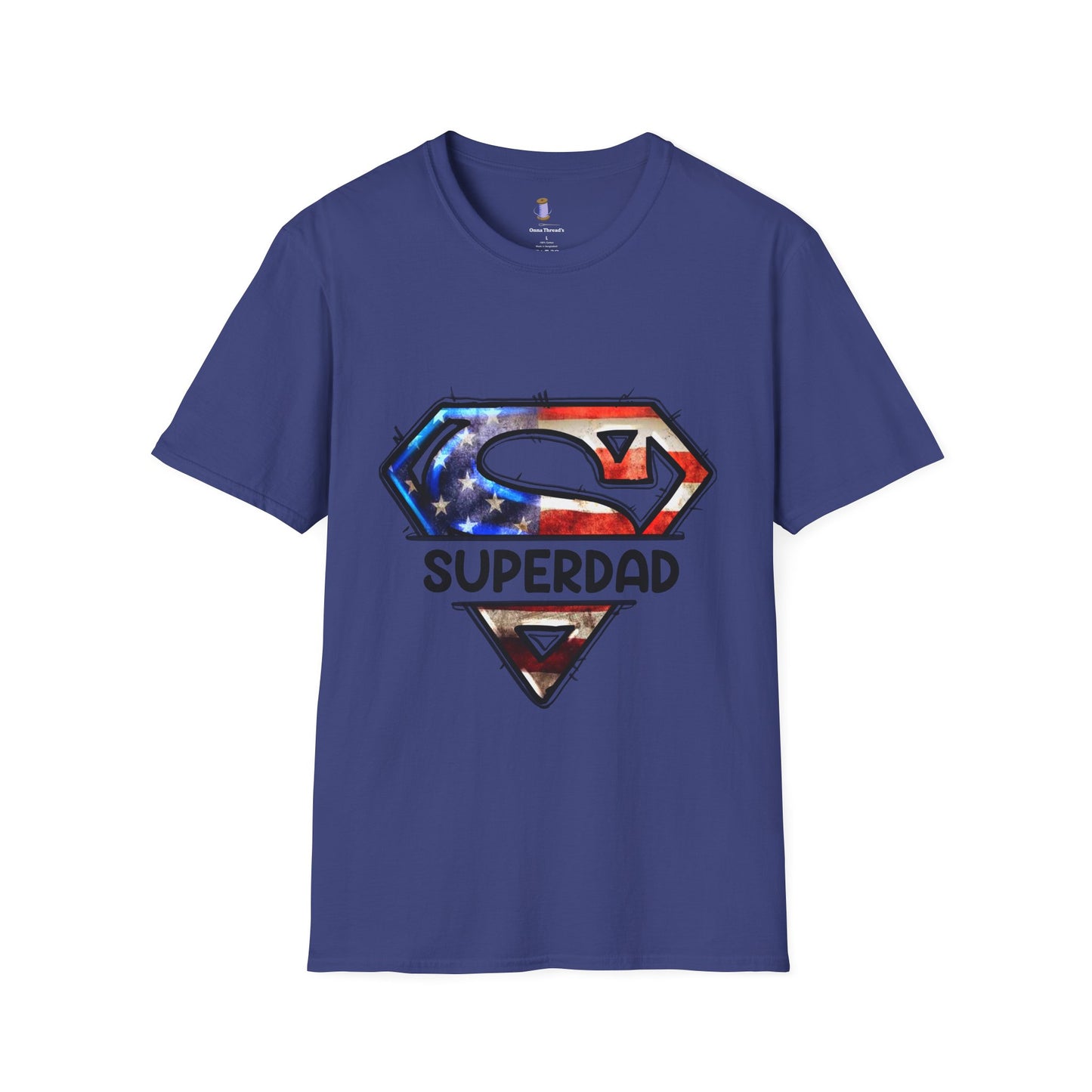 Superdad Unisex Softstyle T-Shirt | Father's Day Gift, Dad Shirt, Superhero Tee, Family T-Shirt, Patriotic Apparel