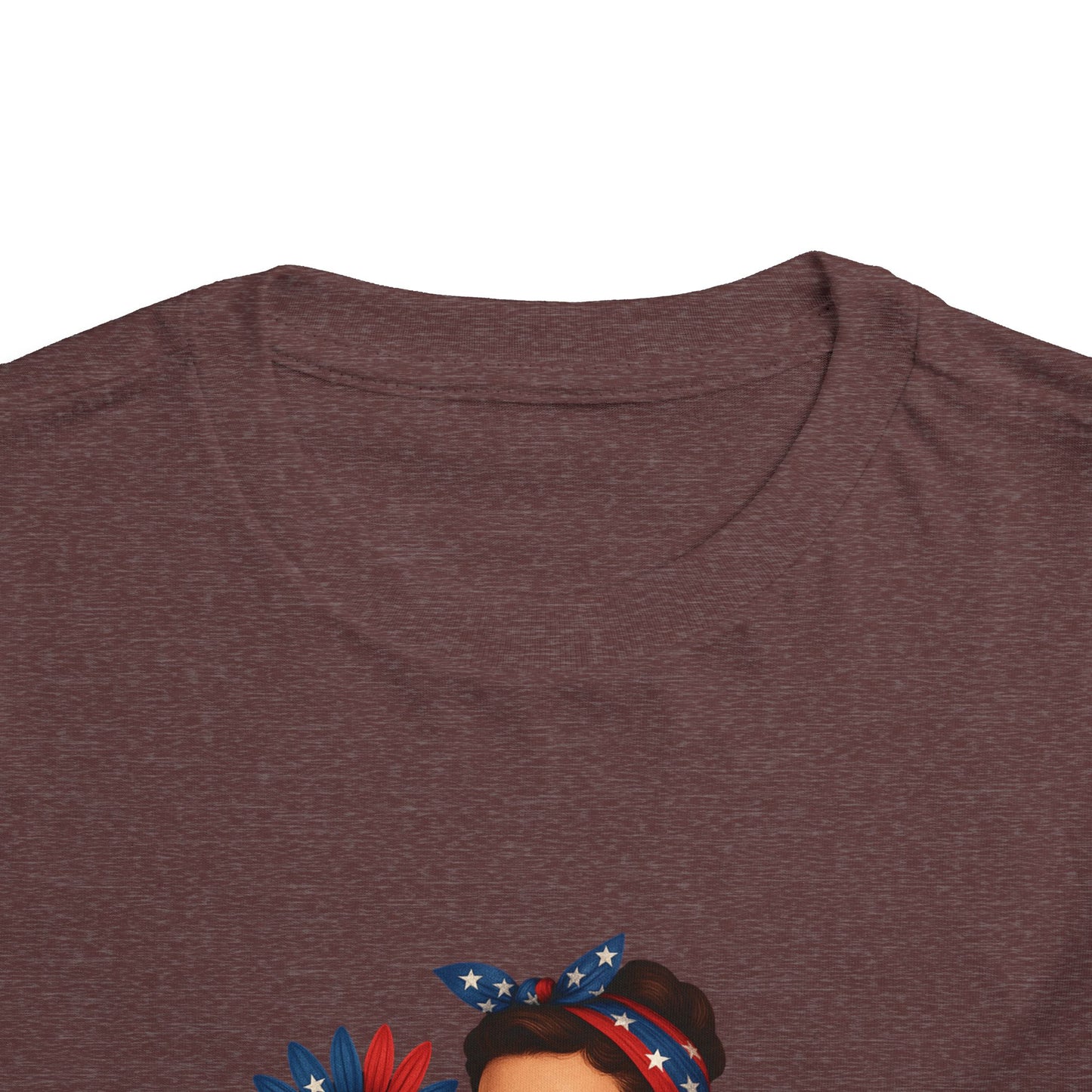 Toddler Tee All American Girl Patriotic Floral Shirt