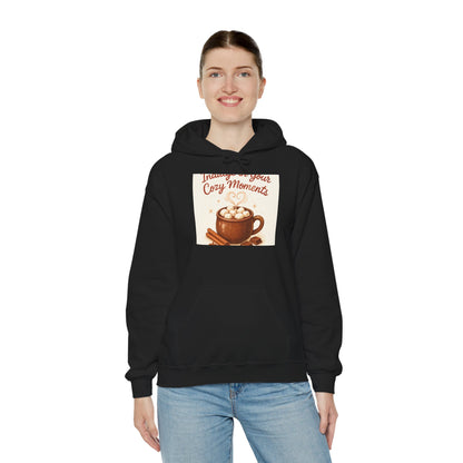 Hoodie: "Immerse in Your Cozy Moments" Hot Cocoa Graphic Hoodie