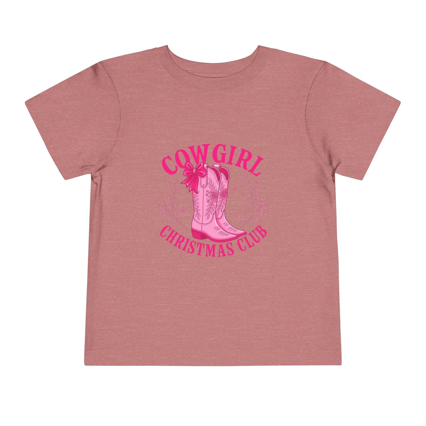 Cowgirl Christmas Club Tee - Pink Retro Holiday Shirt