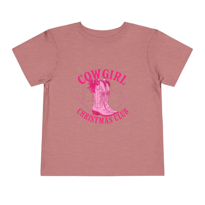 Cowgirl Christmas Club Tee - Pink Retro Holiday Shirt