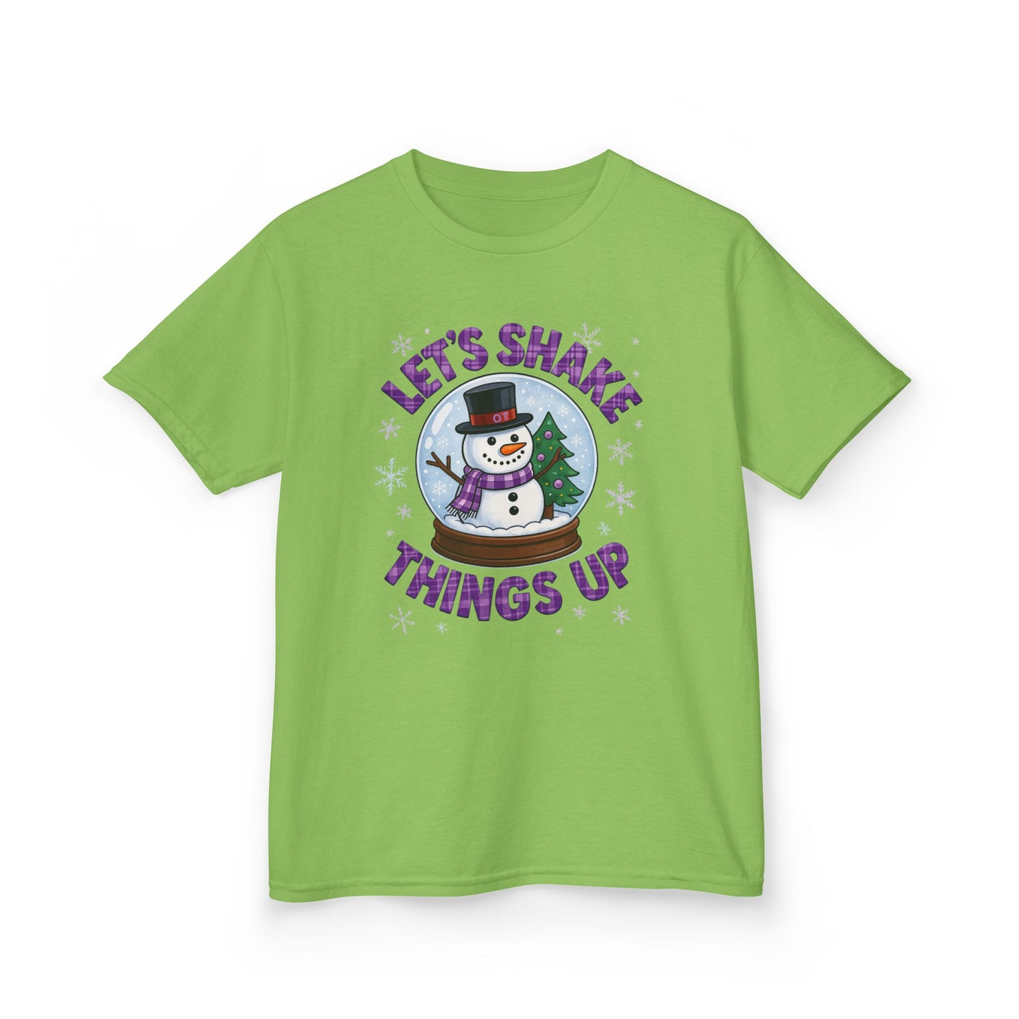 OT Snowman Snow Globe Kids Christmas Tee