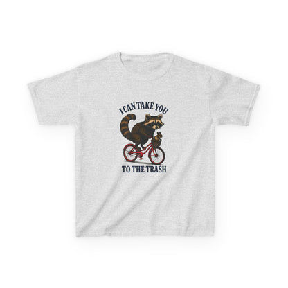 Raccoon Trash Ride Christmas Kids Tee