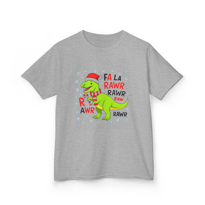 Holiday Dinosaur Kids Tee, Christmas Shirt, Fun Dinosaur T-Shirt, Kids Party Outfit, Cute Graphic Tee, Gift for Kids