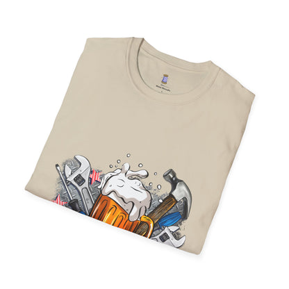 Dad Life Graphic T-Shirt, Unisex Softstyle Tee, Father's Day Gift, Beer Lover Apparel, Casual Weekend Wear, Gifts for Dad