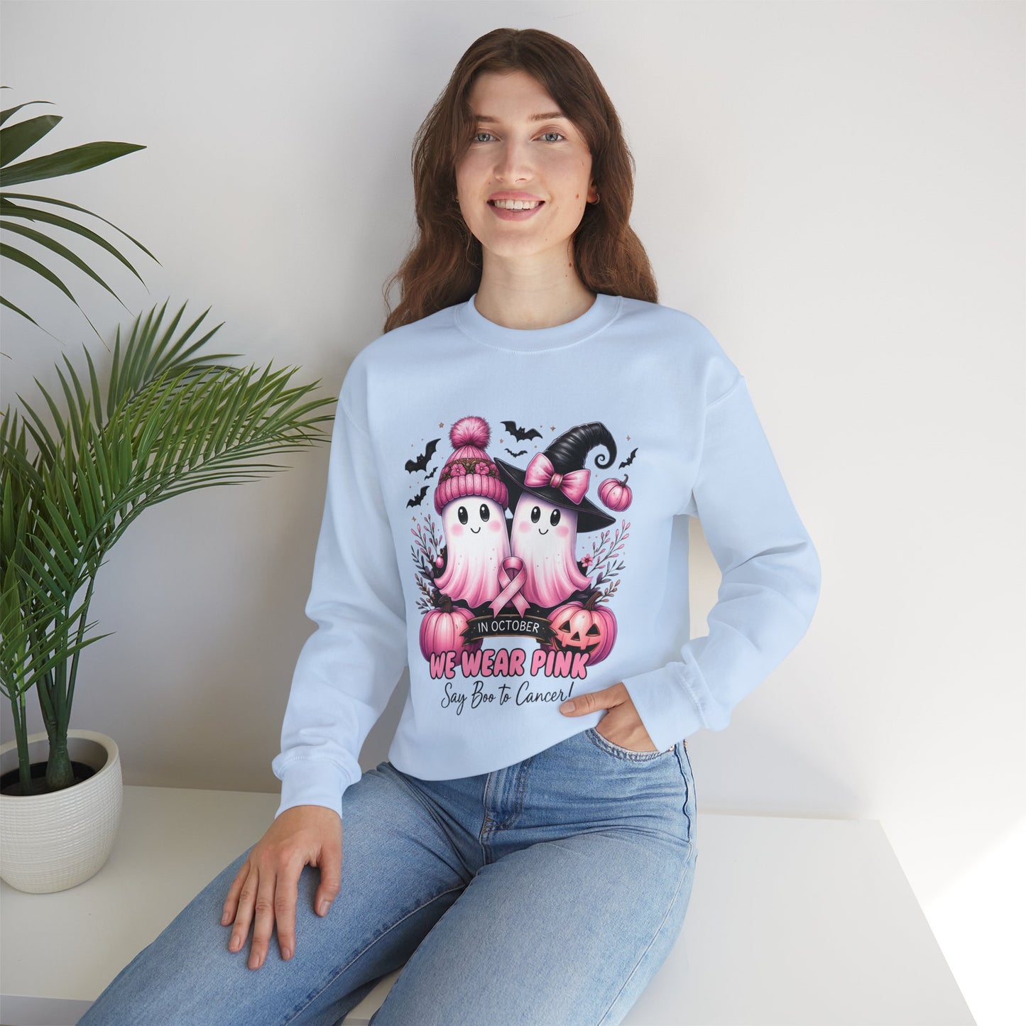 Boo-tiful Breast Cancer Awareness Halloween Crewneck