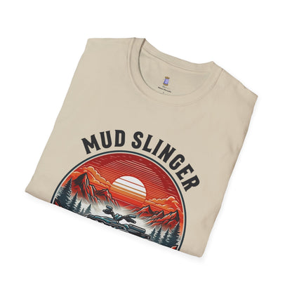 Mud Slinger Unisex Softstyle T-Shirt, Adventure Tee, Off-Road Enthusiast Shirt, Gift for Mud Lovers, Outdoor Sportswear, Gettin Dirty Tee