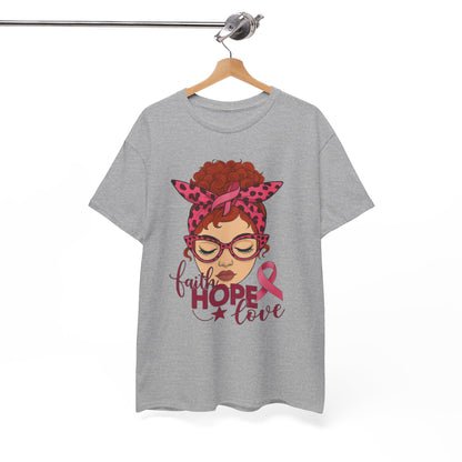 Hope, Faith & Love: Pink Ribbon Awareness Tee