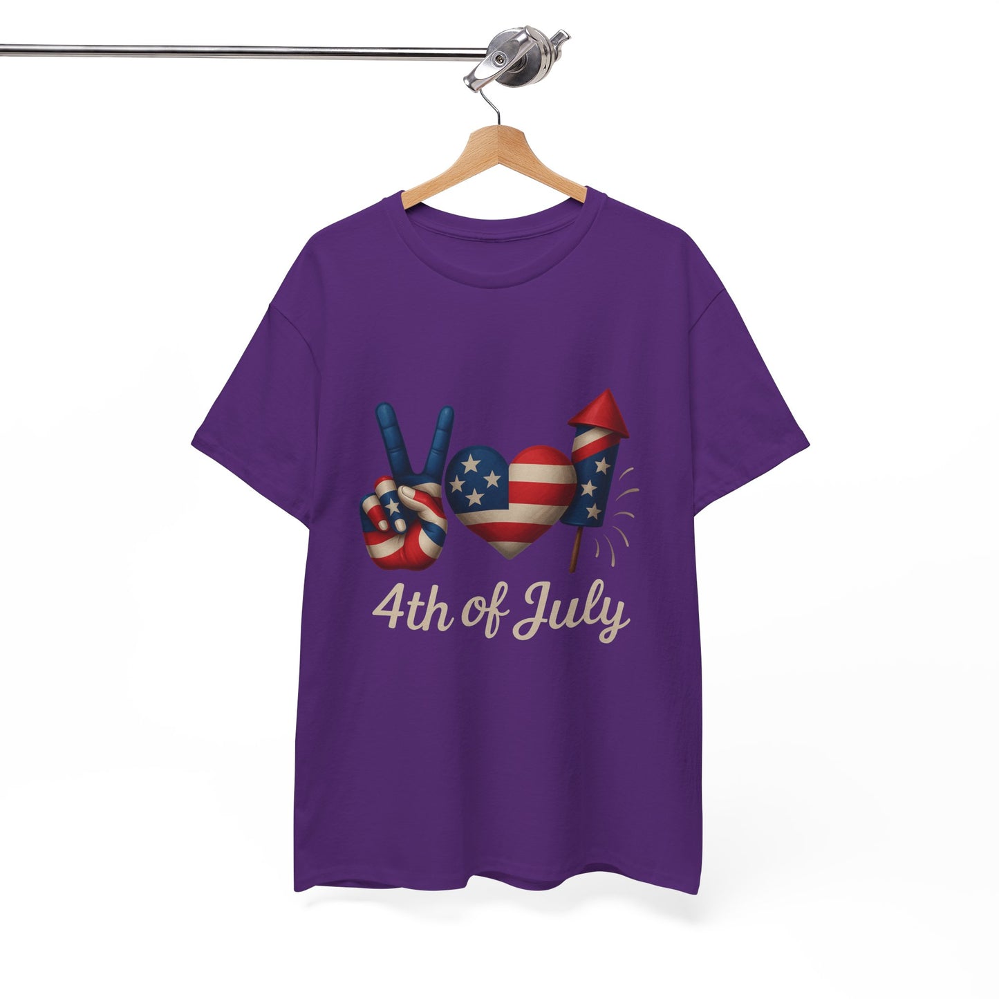 Peace Love Fireworks Tee – Patriotic 4th of July Shirt
