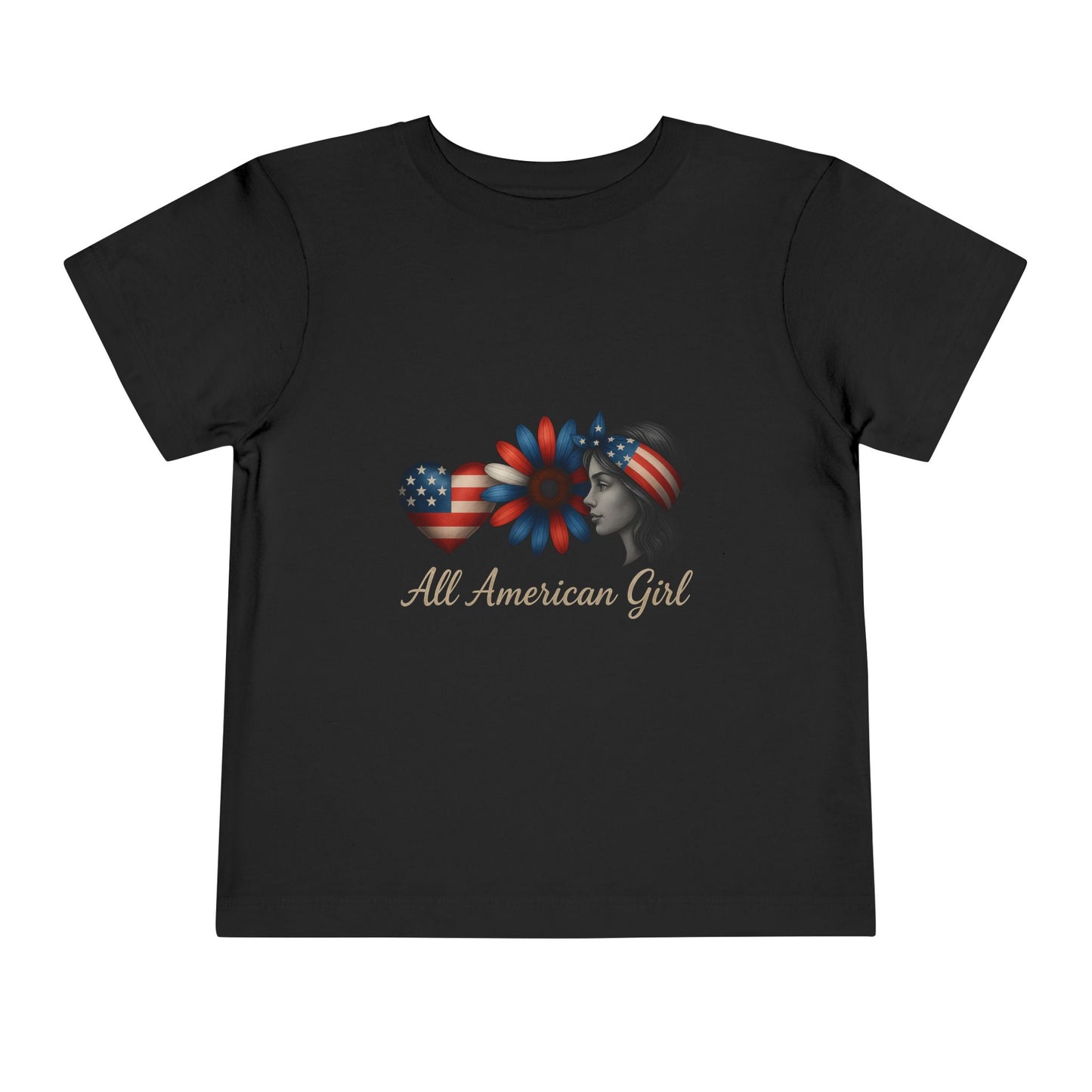 All American Girl Heart & Flower Tee
