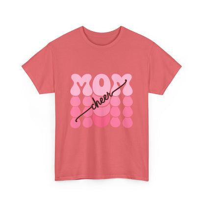 MOM Cheer – Pink Bubble Letter Spirit Tee