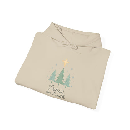 Holiday Hoodie - "Peace on Earth" Christmas Tree Pullover