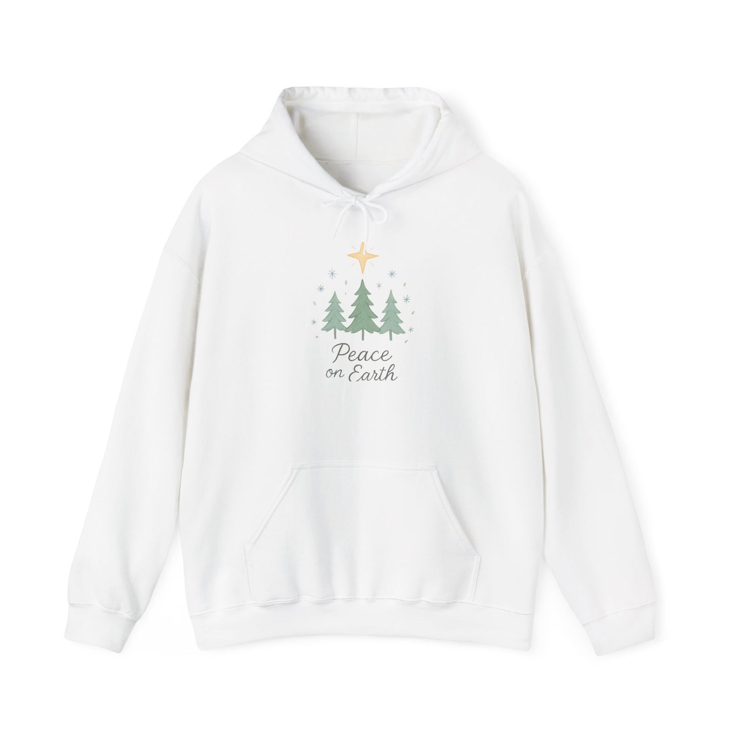 Holiday Hoodie - "Peace on Earth" Christmas Tree Pullover