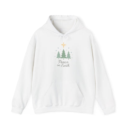 Holiday Hoodie - "Peace on Earth" Christmas Tree Pullover