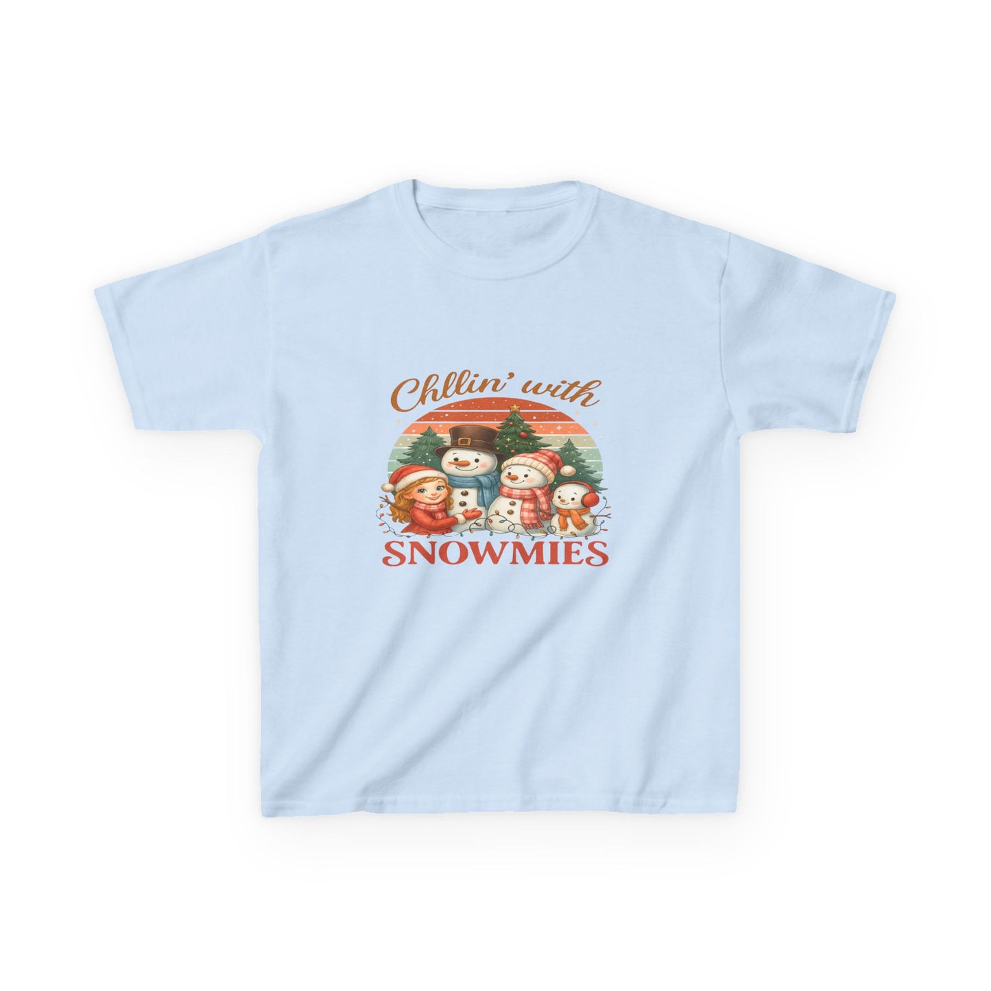 Chillin' with Snowmies Kids Christmas Tee