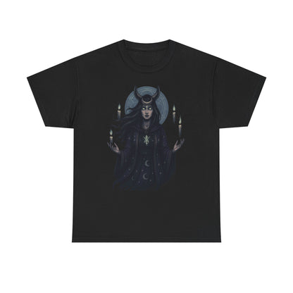 Moonlit Sorceress – Enchanted Candlelight Tee