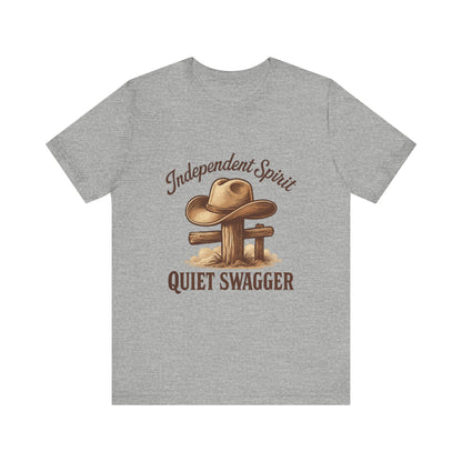Quiet Swagger Cowboy Tee — Independent Spirit Western T-Shirt