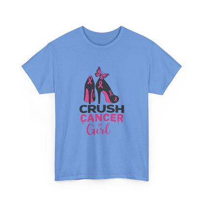 Crush Cancer Girl Tee: High Heels, Pink Ribbon, Hope