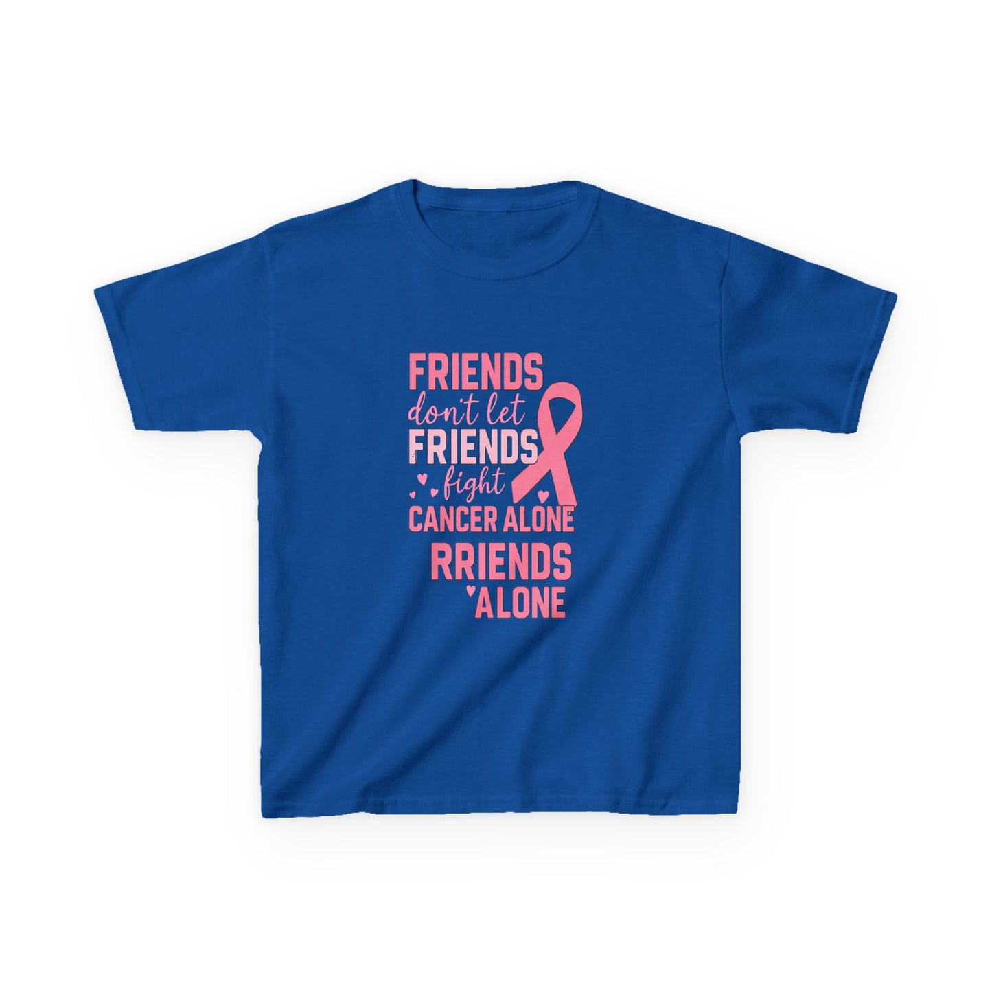 Friends Fight Cancer Alone Tee - Pink Ribbon Kids Shirt