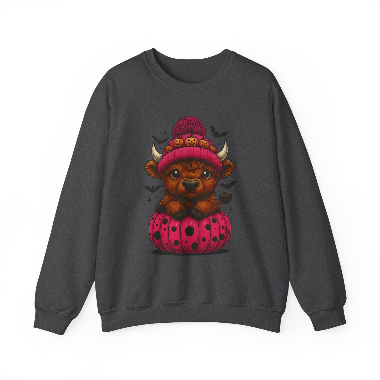 Highland Cow Halloween Sweatshirt - Cute Fall Vibes