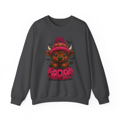Highland Cow Halloween Sweatshirt - Cute Fall Vibes