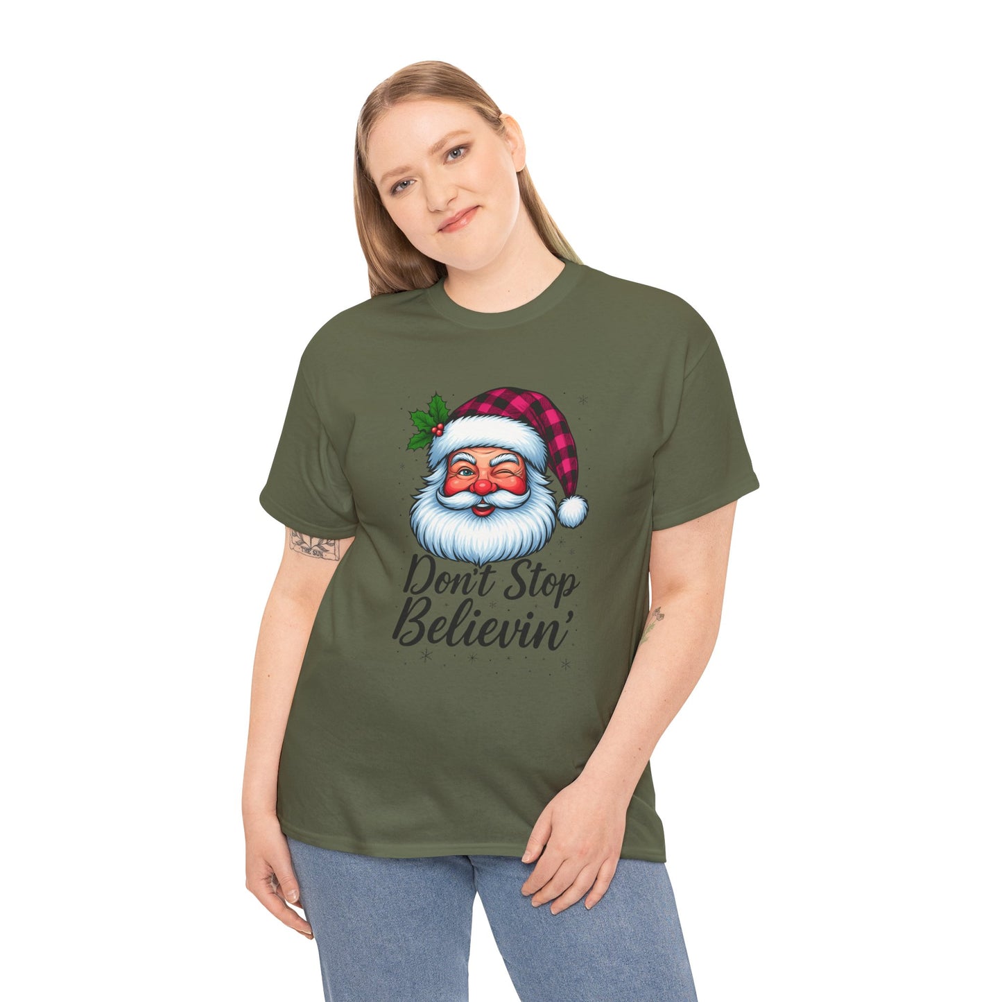 Santa Believin' Pink Holiday Tee