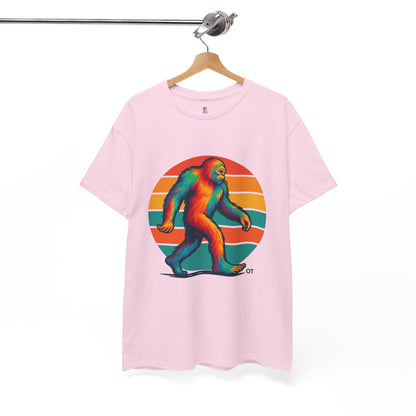 Colorful Bigfoot Unisex T-Shirt, Fun Graphic Tee for Nature Lovers, Perfect for Holidays, Festivals, Camping, Gifts