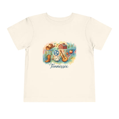 Toddler Tee Tennessee Watercolor Illustration
