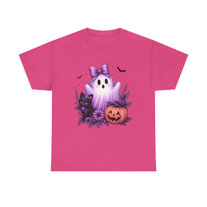 Pastel Halloween Ghost Cat Tee