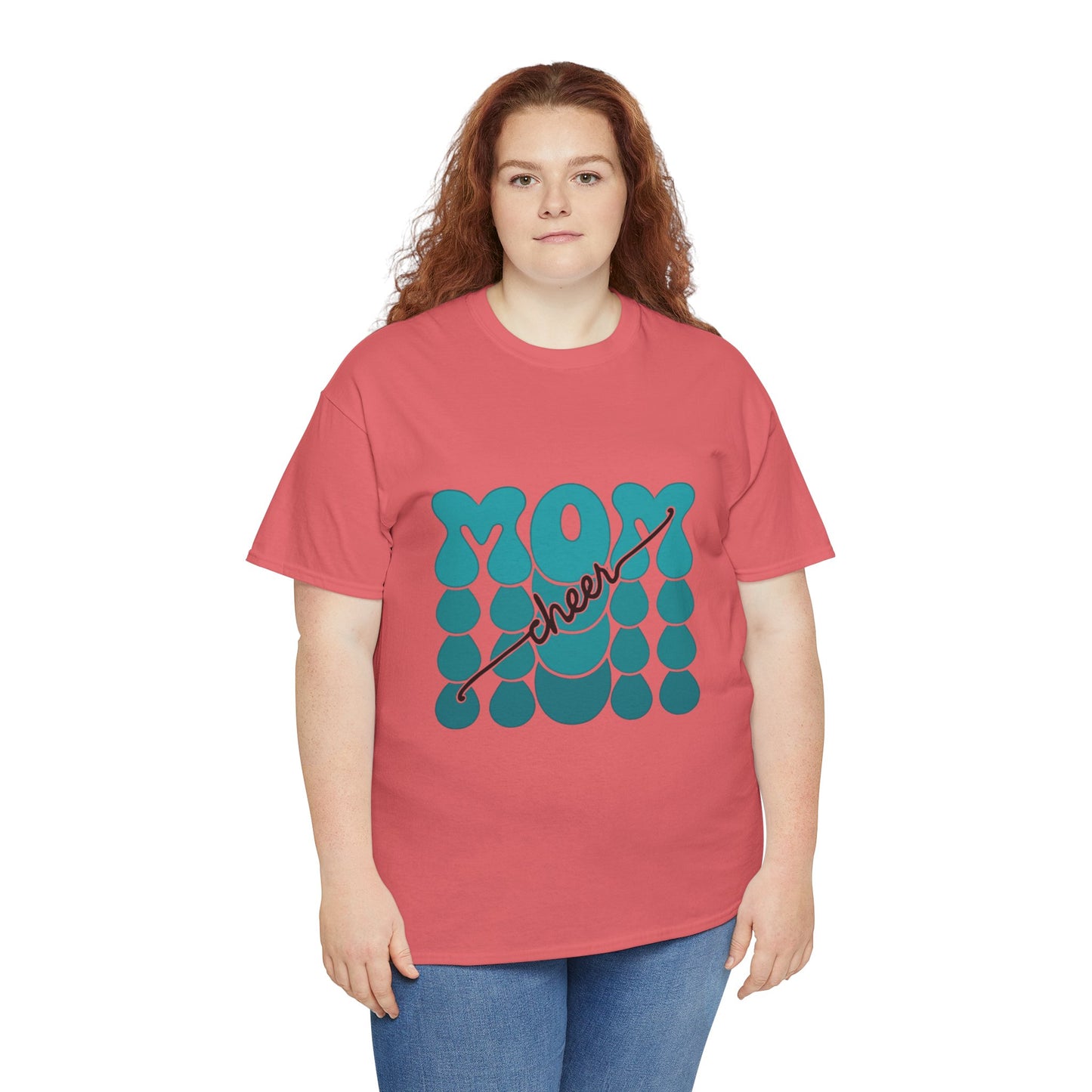MOM Cheer – Turquoise Spirit Tee